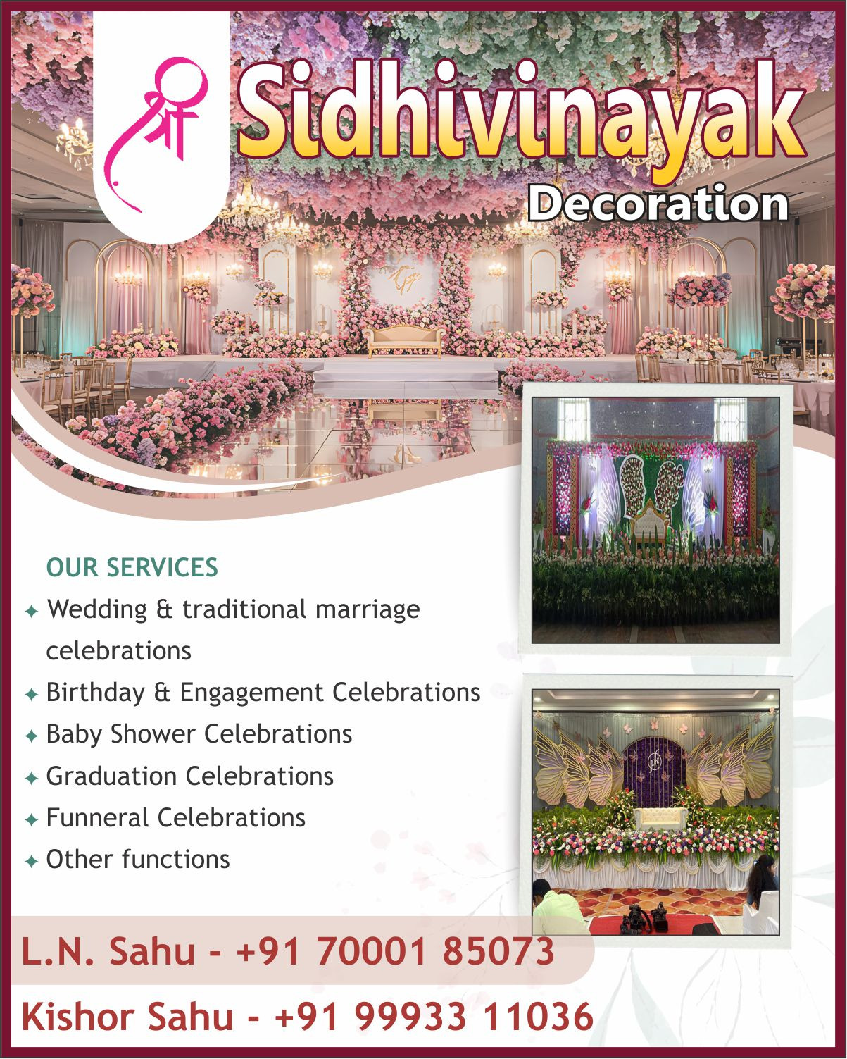 Sidhivinayak Decoration Wedding Stage